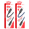 Kabel USB Kakusiga KSC-990 Type-C / Type-C 1m 60W Inteligent power off  - Czarny